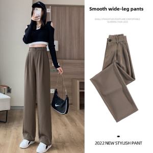 Fancy Suit Pants Womens Summer Thin Plus Size Plus Size Ladies High Waist Loose Casual Loose Pants Draped Mop Trousers