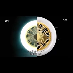 LED Kipas Angin Plafon 2in1 Lampu Ceiling 30W Fan Remote