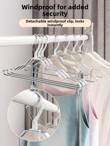 DIEYUAN | Windproof Secure Automatic Clip Aluminum Clothes Hanger