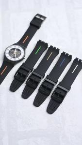 Silicone Band for Swatch Wristband Rubber Band Mens Womens Sports Strap Bracelet Watch Accessories Buckle 16mm 17mm 19mm 20mm