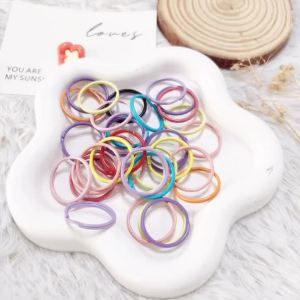 12pcs/lot Color Key Ring Round Flat Line Multicolor Key Chain Keyrings Keychain Key Holder for DIY Jewelry Making Wholesale