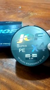 สายพีอี PE JOF รุ่น  PEX8 ถักยาว 100M เมตร เกลียวถักมัลติฟิลาสายตกปลา High Strength สายพีอีพรีเมี่ยม