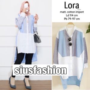 ATASAN KEMEJA TUNIK SALUR KOMBINASI LORA 680