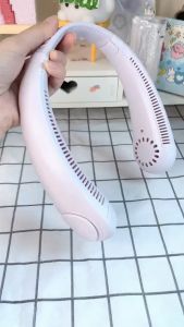 Quạt đeo cổ mini không cánh dáng thể thao có 3 chế độ