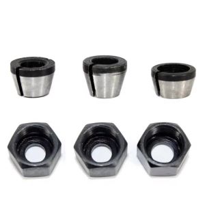1/4 6MM 6.35MM 8MM Shank Milling Cutter Collet Chuck & Nut for Electric Woodworking Trimmer Wood Router Engraving Machine