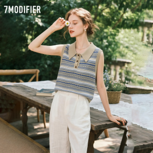 7.Modifier | Áo Thun Mùa Hè Dạng Sóng Phối Màu Fair Isle