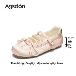 Agsdon | Giày Thể Thao Mẫu Mới Mùa Thu Đa Dụng Màu Hồng Kiểu Mary Jane