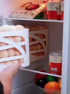 2/4-layer Slide Egg Storage Box Ladder Style Egg Box Storage Refrigerator Side Door Large Capacity Automatic Egg Rolling Machine