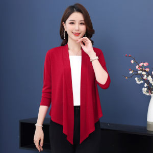 เสื้อคลุมคาร์ดิแกนถักยาวปานกลางสำหรับผู้หญิง เสื้อคลุมคาร์ดิแกนแบบสวมหัว ทรงหลวม แขนยาว คอวี ทรงพอดีตัว ทรงหลวม
