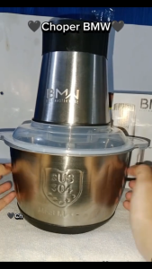 Food Chopper BMW Meat Grinder 200W 2Ltr Stainless Blender Penggiling Makanan Buah Daging Sayur