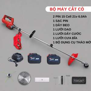 Máy cắt cỏ MAKITEC dùng pin 3400W máy cắt cỏ công nghiệp công đa năng chân pin phổ thôngđộng cơ không chổi than