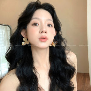 Bohemian Retro Color Block Flower Earrings Womens Beach Vacation Style Dangle Earrings Unique Design Sensation Ear Jewelry