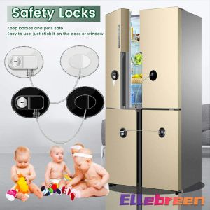 Refrigerator Lock Childrens Safety Lock Baby Safety Window Limit Lock with Key Door Locks
