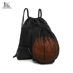 LouisWill Drawstring Backpack Bag Outdoor Waterproof Gym Backpack Basketball Backpack Sports Yoga Gym Swim Bag Nylon Fiber String Backpack for Kids Men Women