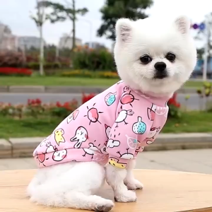 Pet Dog Clothes Cartoon Puppy Clothes Plus Fleece Sweater Dog Shirt Cat Pullover Autumn and Winter