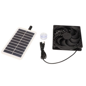 Solar Fan Solar Power Panel Exhaust Fan 15W Energy Saving Odor Removal Portable Solar Powered Air Extractor for Pet Houses RVs
