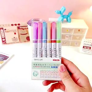 Highlighter school supplies set color pencil paint color Flower-shaped Outline Quick-drying Wholesale Notebook Spring School Supplies