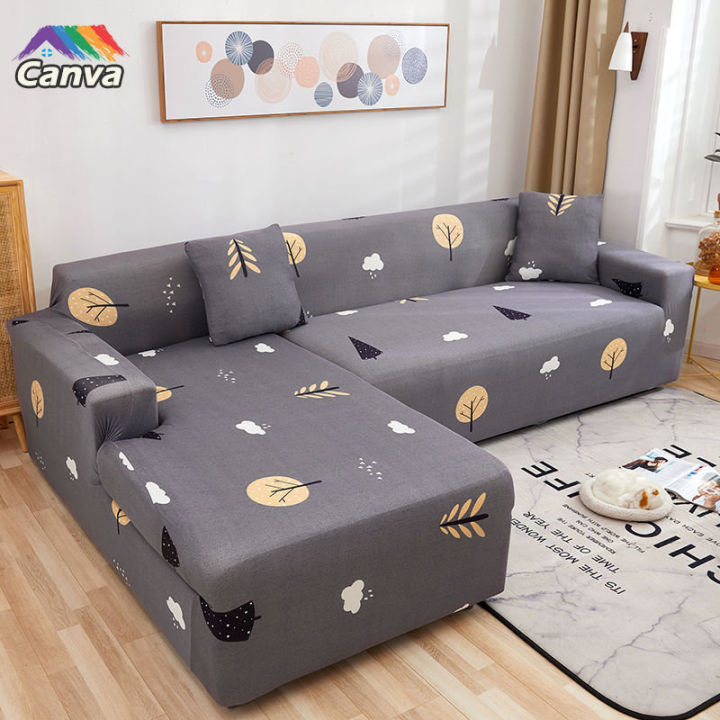 Elastic L shape sofa cover 1/2/3/4 seater universal all-inclusive ...