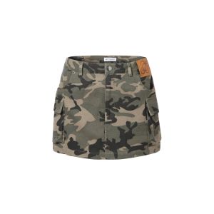 JAC FLEURANT | Womens Spring/Summer Logo Badge Camouflage Work Skirt