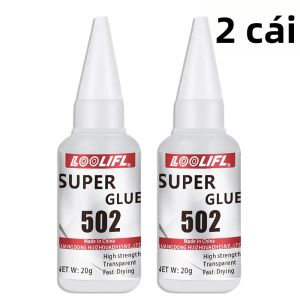 LOOLIFL | Keo Dán Siêu Nhanh 502 Độ Bền Cao Khô Nhanh Ít Mùi Chất Kết Dính Đa Vật Liệu Dùng Cho Kim Loại Gỗ Nhựa Gốm Da Sửa Chữa