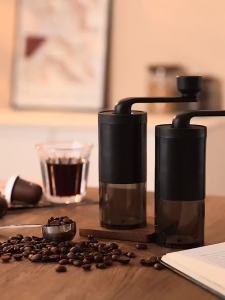 XMSJ | Manual Coffee Grinder Ceramic Grinding Core Professional Double Bearing Adjustable Hand Crank Coffee Grinder CoffeeBean Grinding
