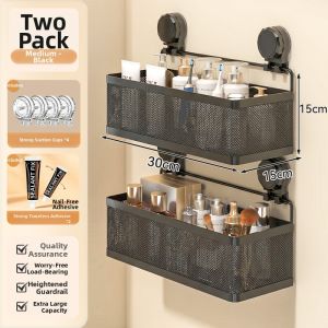 Wall-Mounted No-Drill Bathroom Storage Rack
