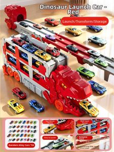 TEMiTANGMI | Dinosaur Deformation Sliding Ejection Toy Car