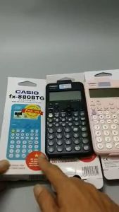 Máy tính học sinh Casio fx-880BTG màu xanh/ hồng/ đen/ xám BH điện tử 7 năm check mã QR code
