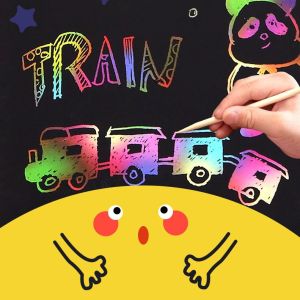 Sổ tay Scratch Note cạo giấy ma thuật cầu vồng mới nhất 2023 (tặng kèm bút)