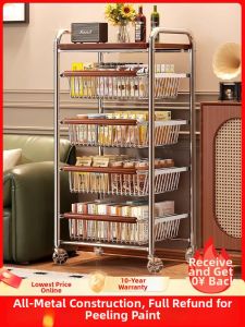 Vintage Multi-functional Mobile Shelving Unit