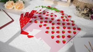 ojustbeok 24Pcs Strawberry Party Favor Summer Strawberry Gift Boxes Cute Fruit Goody Boxes Folding Paper Treat for Sweet One Strawberry Birthday Baby Shower Decor Supplies 6.3 * 3.2 * 3.9inch
