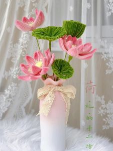 Bouquet ดอกไม้กระต่ายจีบ ดอกบัวเล็ก ดอกไม้ประดิษฐ์ DIY วัสดุสำหรับทำดอกไม้แฮนด์เมดสำหรับวันครู ผลิตจากจีนแผ่นดินใหญ่