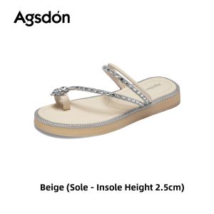Agsdon | Soft Bottom Water Drill Toe Post Sandals for Women