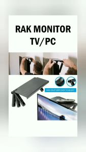 Rak Tambahan Monitor Komputer TV Shelf Additional Shelfing 33x16cm