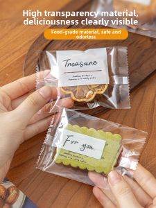 MEIDI | Sealing Machine Food Grade Transparent Self-Sealing Cookies Packaging Bags Gold