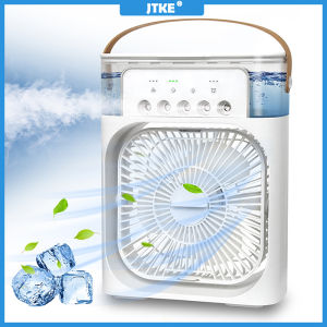 3 in 1 Air Cooling Fan USB Mini Portable Air Conditioner Purifier Mist Cooler with 7 Colors LED Light