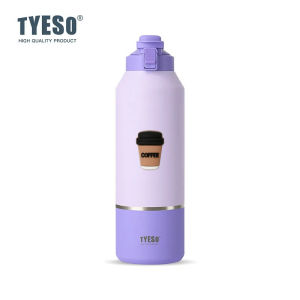 TYESO | Bình Giữ Nhiệt Tyeso 2000ML Bằng Thép Không Gỉ Nắp Chống Rò Rỉ Dành Cho Thể Thao Ngoài Trời Đi Bộ Đường Dài Du Lịch Kèm Sticker.
