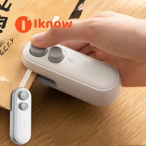 I know Mini bag sealing machine chip snack hot bag sealing machine with cutter USB charging handheld bag sealing machine portable plastic sealing machine heat sealing vacuum automatic sealing machine magnet adsorption for convenient storage