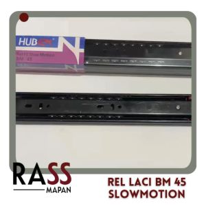1 BOX Rel Laci Double Full Extension Slow Motion SM BM Soft Close Huben 45mm Uk 45cm