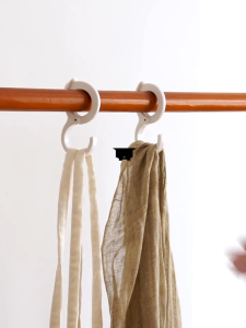 【SKIT SG】1pc Adjustable S-Shaped Hooks with Safety Buckle Locking & Anti-Fall Feature Multipurpose Durable Heavy Duty Plastic Foldable Hangers for Closet Rod Clothes Bags Kitchen Bathroom Cabinet Travel Baby Pram Storage S Hook - SG Ready Stock