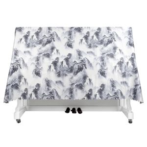 IRIN | IRIN 88 Keys Piano Cover Ink Landscape Half Covered With Flannelette Dust Cover Cotton Simple Piano Dust Cover Piano Parts