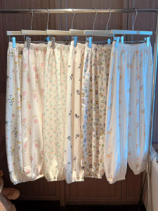 Casual Floral Print Womens Cool Pants Loose Fit Trousers with Cuffs for Walking Summer Spring Seasonal Cartoon Patterned Home Mosquito-Resistant