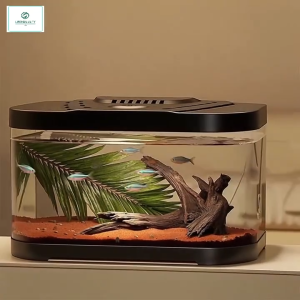 【ปั๊มออกซิเจน + ไฟวิ่งปลา ให้ฟรี!】L&Q ตู้เปลา 45*28*26 ตู้ปลาอะคริลิก ทนทาน ไม่แตกหักง่าย สำหรับใส่ปลาทอง ดีไซน์ใหม่