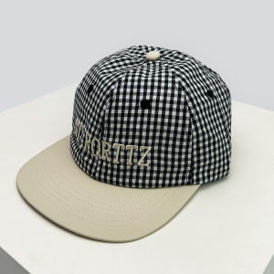 Little Daisy letter Plaid Baseball Hats Sunshade Color Block New Men Women Versatile Korean Flat Eave Fashion Peaked Caps Retro