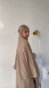 Mukena Terusan Dewasa Santorini Silk Shanum Series