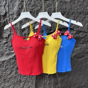 เสื้อกั๊กสเวตเตอร์ถักคอพู่ลายตัวอักษรสำหรับผู้หญิงในช่วงฤดูร้อนพร้อมแผ่นเสริมหน้าอก แขนกุด เสื้อผ้าทำงานแบบสวมหัว