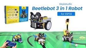 Keyestudio | Keyestudio 3 in 1 ESP32 Robot Car Kit for Arduino ESP32 Robot Support Python&Scratch Programming Compatible With LEGO Blocks
