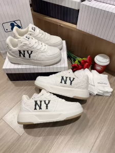 Giày Sneaker Nữ Cổ Thấp Họa Tiết NY Phong Cách MLB Chunky Thể Thao Đường Phố