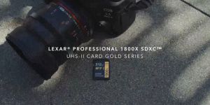 Lexar SD1800x UHS-II U3 V60 SDXC (เอสดีการ์ด) Full-HD 3D 4K RW280/210MB/s GOLD Series เมมโมรี่การ์ด