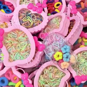 kidtuk ยางมัดผม ยางมัดผมเกาหลี ยางวงเล็ก บรรจุกล่องสุดน่ารัก เหมาะสำหรับลูกน้อยและคุณแม่ พร้อมส่ง